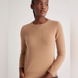 Quince Mongolian Cashmere Crewneck Sweater size large in camel